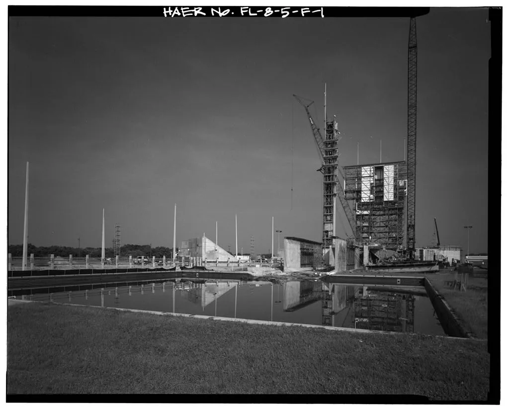 An archival view shows Launch Pad B at Cape Canaveral Launch Complex 17.